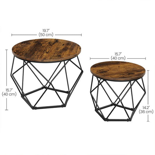 Zestaw 2 stolików kawowych do salonu, sypialni, biura